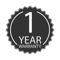 1 year warranty logo vector.