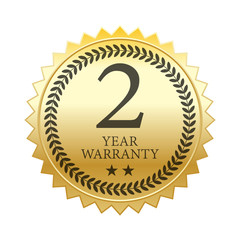 2 years warranty logo vector.