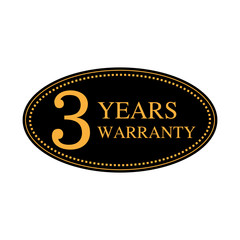 3 years warranty logo vector.