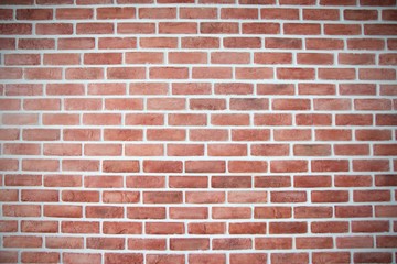 Fototapeta premium Background of old vintage red brick wall