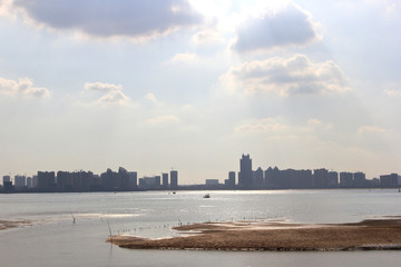 Fototapeta premium Sea city development and reclamation projects