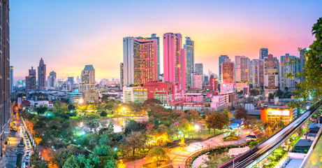 Benchakitti Park panorama concept.