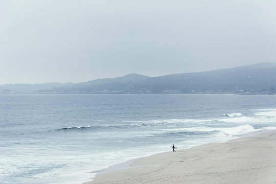 foggy beach day