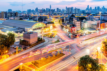 Fototapeta na wymiar Hua Lamphong station Bangkok in Thailand.
