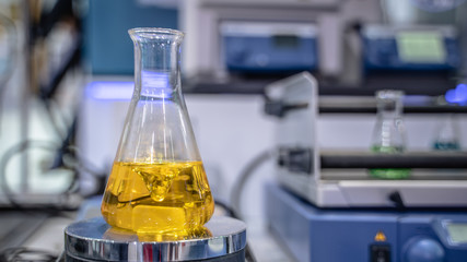 Liquid Solution In Glass Flask