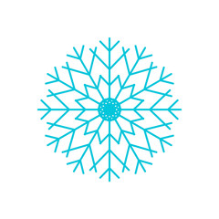 Obraz premium snow, snowflake, winter icon isolated on background. vector illustrations