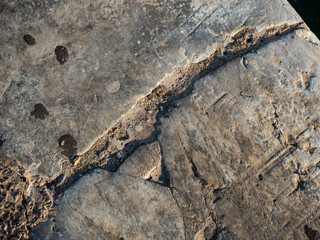 Texture of an old stone floor in the rotunda in Thessaloniki, Greece
