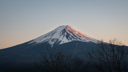 Fototapeta na wymiar Magnificent Mt Fuji at sunset