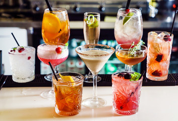 cocktails in the bar