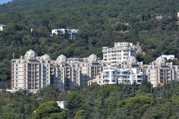 Fototapeta na wymiar View of the outskirts of Yalta