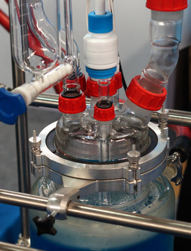 View Of Modern Chemical Or Pharma Laboratory Or Production Equipment 