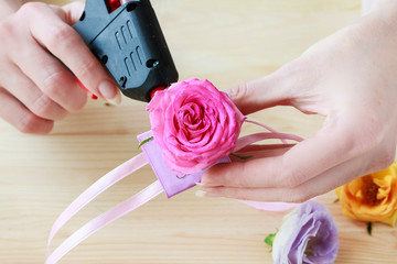 How to make a wrist corsage. Step by step, tutorial.