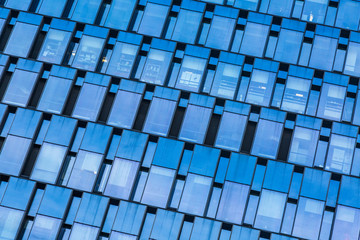 Fototapeta premium Close-Up of Modern Office Buildings in city of China.