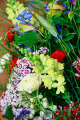 Floral arrangement with wild flowers.
