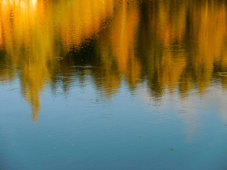 lake inside yuri gagarin park at chelyabinsk russia