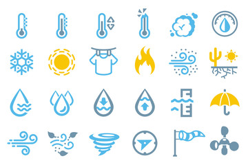 Weather element icon. Climate symbol general. - obrazy, fototapety, plakaty