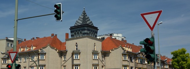 Houses in the expressionist Style, architect Georg Heinrich Richard Ermisch (1885 – 1960) at...