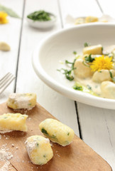 Bärlauchgnocchi selber machen in Sauce Bärlauch Gnocchi Wildkräuter