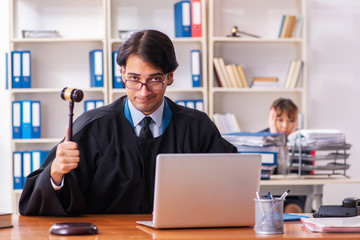 Two lawyers working in the office