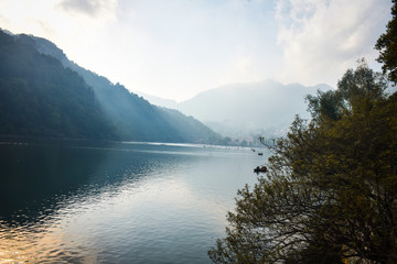 beautiful lake and mountain in Nainital Uttarakhand 