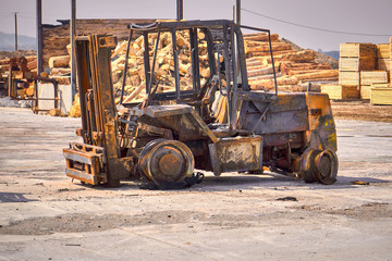 Handling Equipment Burned By a Fire