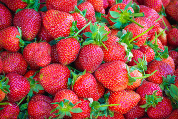 background from freshly strawberries