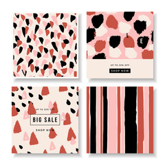 Abstract Design Square Templates