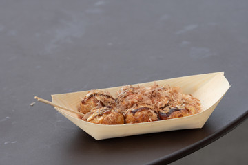 Takoyaki is a most famous Japanese snack food in Japan.