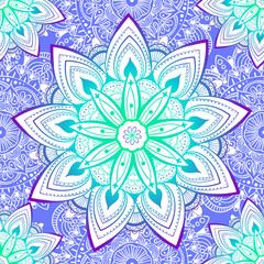 Ornamental seamless pattern with mandala. Vintage, paisley elements. Ornament. Traditional, Ethnic, Turkish, Indian motifs. Great for fabric and textile, wallpaper, packaging or any desired idea