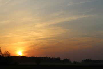 Sunset in the field 4