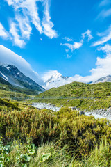 マウントクック国立公園のフッカーバレートラック