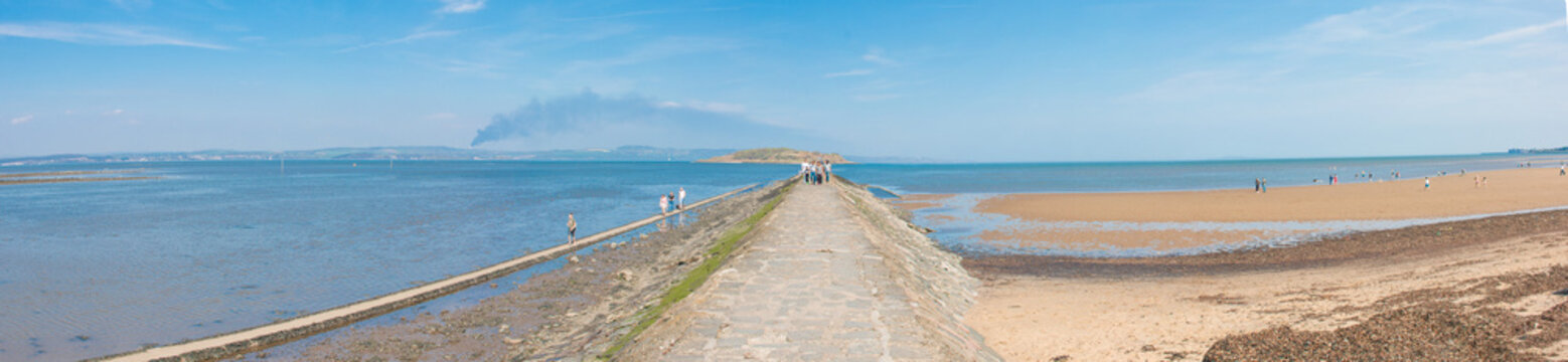 Cramond Foreshore Promenade Edinburgh Scotland Landscape Panorama 
