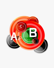 Abstract round geometric shapes, modern circles background