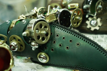 Fototapeta premium fashionable steam punk goggles accessories collection