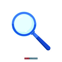 Trendy flat illustration. Magnifying glass. Search symbol.Template for your design works. Vector graphics.