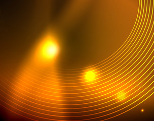 Shiny circles glowing abstract background