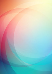 Curved abstract on colorful background