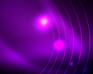 Neon circles abstract background