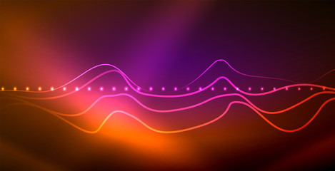 Neon wave background