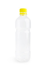 Plastic bottle on white