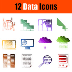 Obraz premium Data Icon Set