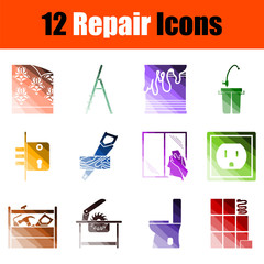 Set of 12 Repair Icons