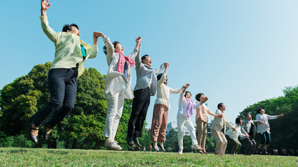 ジャンプ　シニア　青空