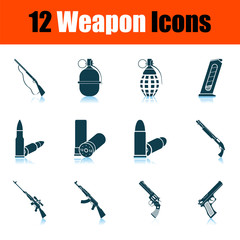 Obraz premium Set of 12 Weapon Icons