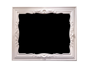  White wood photo frame abstract background.       