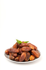 Dates fruits, mint and cinnamon for Ramadan