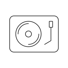 DJ Turntable icon. Symbol logo illustration.