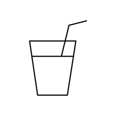 Fresh drink glass icon