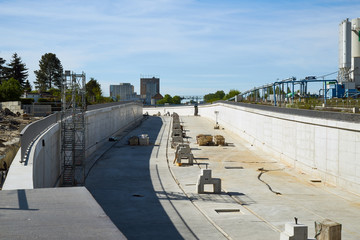 Baustelle Stadtautobahn A100 Berlin Neuk&ouml;lln-Treptow 16. Bauabschnitt