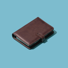 Personal organizer with leather cover